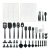36-Piece Kitchen Gadget & Utensil Set with Drawer Organizer â€“ Black, Cooking & Baking Essentials Kit