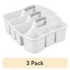 (3 pack) Divided Ultraâ„¢ Caddy, Easy Carry, Handy Plastic Utility Storage, White