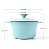 HAWOK Enameled Cast Iron Dutch Oven 1.5-Quart Green