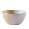 (2 pack) Yellow Hayes Cereal Stoneware Bowl