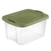 (2 pack) 40 Quart EZ Carry, Plastic Storage Bin, Full-Grip Handles, Green