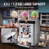 VEVOR Commercial Ice Cream Machine, 12 L/H Yield, 1713W Single Flavor Countertop Hard Serve Ice Cream Maker, 4.5L Stainless Steel Cylinder