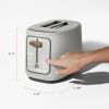 2 Slice Toaster with Touch-Activated Display, White Icing by Drew Barrymore