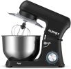 Stand Mixer,Stainless Steel Mixer 6.5-QT, kitchen Mixer 6-Speeds Tilt-Head Food Mixer with Dough Hook, Wire Whip & Flat Beater