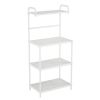 4-Tier Kitchen Microwave Storage Rack with Metal Shelves