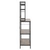 5-Tier Kitchen Bakers Rack with 10 S-Shaped Hooks, Industrial Microwave Oven Stand