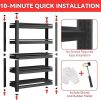 5-layer living room storage rack unit, 72" adjustable storage rack, 2000LBS metal storage rack for home use, suitable for kitchen, living room