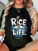 Fashion Tshirt Rice is Life Asian Food Lover Japanese Cooker Men Women T-Shirt