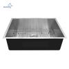 Aqucubic handmade 304 kitchen Sink Undermount Kitchen Sink with Basket Strainer
