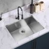 Aqucubic handmade 304 kitchen Sink Undermount Kitchen Sink with Basket Strainer